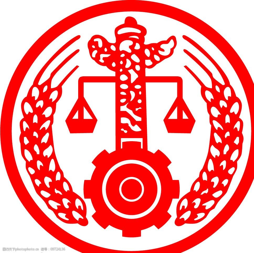 公證人圓形圖標 法律象征與正義的傳遞